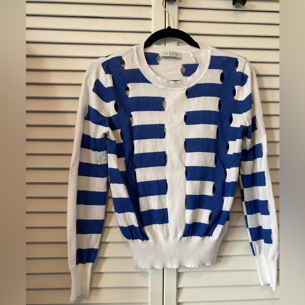 Sandro Light Knit Stripe Sweater